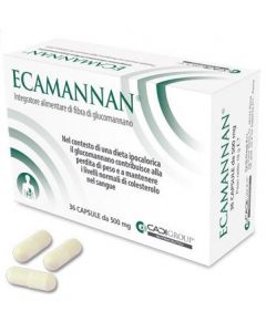 Ecamannan Integratore di Fibra di Glucomannani 36 Capsule