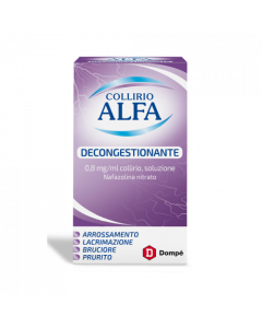 Collirio Alfa Gocce Oculari 0,8 mg/ml Nafazolina Decongestionante Flacone 10 ml
