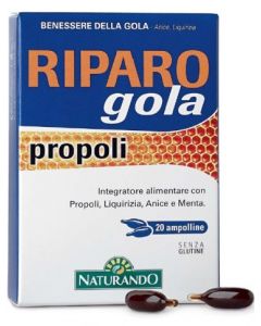 Naturando Riparo Gola Propoli Integratore Alimentare 20 Ampolline