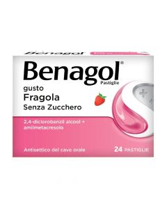 Benagol Gusto Fragola Senza Zucchero 24 Pastiglie