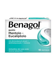 Benagol Pastiglie Mentolo Eucalipto Antisettico Cavo Orale 16 Pastiglie