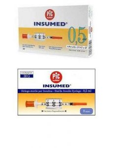 Pic Solution Pic Insumed Siringa Da Insulina 0,3ml G30x8mm 30 Pezzi