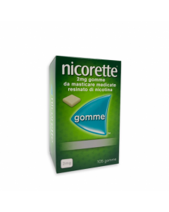 Nicorette 2 mg Gomme Masticabili Per Smettere Di Fumare gusto neutro 105 Pezzi