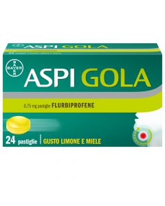 Aspi Gola 24 caramelle per Mal di Gola, Faringite e Gola infiammata gusto Limone e Miele