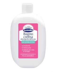 Euphidra AmidoMio Bagno Crema All'Amido di Riso Detergente Lenitivo 400 ml