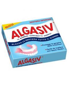 Algasiv Cuscinetti Adesivi Inferiore Per Dentiera 15 Pezzi