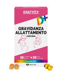 Massigen Dailyvit Integratore Gravidanza e Allattamento 30 Perle + 30 Compresse