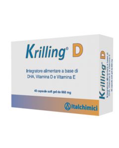 Krilling D Integratore Omega 3 Antiossidante 40 Capsule