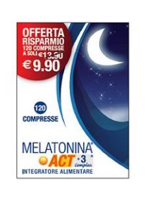 Melatonina Act 1mg +3 Complex Integratore per il Sonno 120 compresse