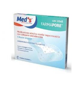 Med's Medicazione Adesiva Sterile Trasparente Impermeabile 10 m x 12 cm 5 Pezzi