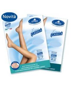 Sauber Linea Classica Autoreggenti in Maglia Microrete 140 Den Neutro Beige Taglia 3