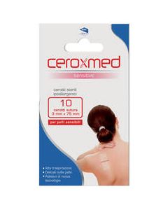 Ceroxmed Sensitive Cerotto Sutura 3x75 mm 10 Pezzi