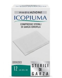 Icopiuma Compresse Sterili Di Garza Idrofila 36x40cm 12Pezzi