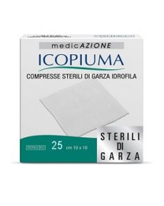 Icopiuma Compresse Sterili di Garza Idrofila 10x10 cm 25 Pezzi