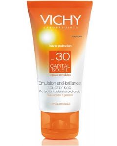 Vichy Idéal Soleil Emulsione Anti-lucidità Effetto Asciutto SPF 30 Pelle Grassa 50 ml