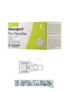 Glucoject Pen Needles 32G 4mm Aghi per Penne da Insulina 100 Pezzi