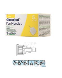 Glucoject Pen Needles 31G 5mm Aghi per Penne da Insulina 100 Pezzi