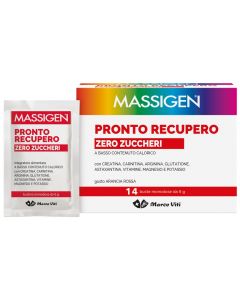 Massigen Pronto Recupero Zero Zuccheri Integratore Vitamine e Minerali 14 Bustine