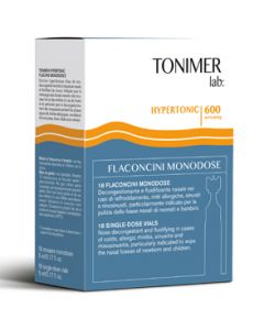 Tonimer Hypertonic Decongestionante e Fluidificante Nasale Neonati Bambini 18 Flaconcini