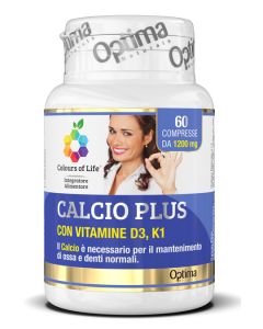 Optima Colours Of Life Calcio Plus Integratore Vitamina D3 e K1 60 Compresse