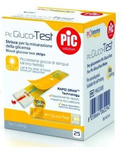 Pic Gluco Test Misurazione Glicemia 25 Strisce
