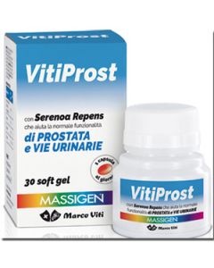 Massigen Vitiprost Integratore Prostata e Vie Urinarie 30 Perle Softgel