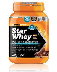 Named Sport Whey Isolate 100% Sublime Chocolate Integratore Proteine Isolate del Siero del Latte 750 g