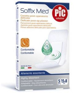 Pic Soffix Med Cerotto Post-Operatorio Delicato 5 Pezzi 15 X 8 Cm