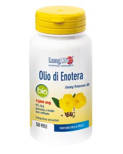 LongLife Olio di Enotera Bio 1300 mg Integratore Trofismo della Pelle 50 Perle