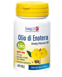 LongLife Olio Di Enotera Bio 500 mg Integratore Per La Pelle 60 Perle