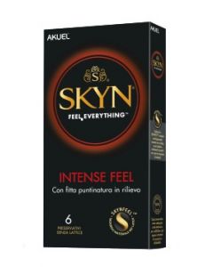AKUEL SKYN INTENSE FEEL CON FITTA PUNTINATURA 6 PEZZI
