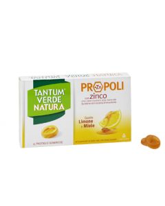 Tantum Verde Natura Limone e Miele Integratore Mal di Gola 15 Pastiglie