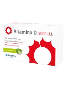 Vitamina D 2000 U.I. Integratore Vitaminico 168 Compresse Masticabili