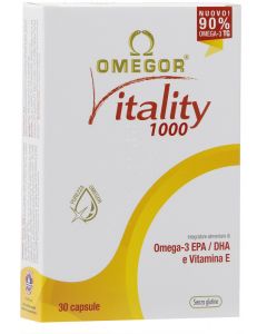 Omegor Vitality 1000 Integratore Omega3 EPA DHA 30 Capsule Molli