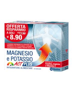 Magnesio Potassio Act Plus Integratore di Sali Minerali 14 Bustine