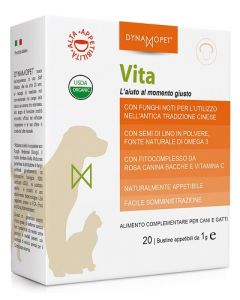 Dynamopet Vita Integratore Alimentare Cani e Gatti 20 Bustine x1g