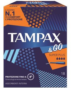 TAMPAX&GO Super Plus 18pz