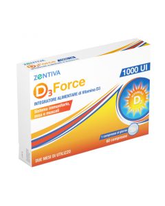 Zentiva D3 Force Integratore Per le Difese Immunitarie 1000 UI 60 Compresse