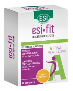 Esi Fit Attiva Integratore per il Controllo Del Peso Con Caffeina 40 Compresse