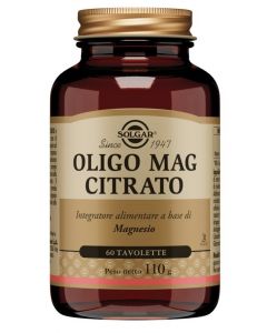 Solgar Oligo Mag Citrato Integratore di Magnesio 60 Tavolette