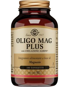 Solgar Oligo Mag Plus Integratore Alimentare a base di Magnesio 100 Tavolette