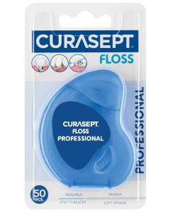 Curasept Floss Professional Filo Interdentale con Passafilo e Spugna 50 m