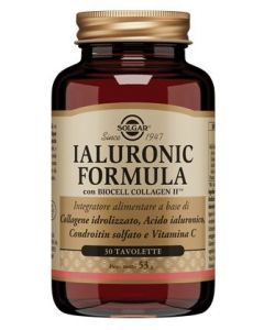 Solgar Ialuronic Formula Integratore di Acido Ialuronico e Collagene 30 Tavolette