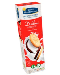 Piaceri Mediterranei Biscotti Dobloni Dark & White 120g