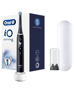 Oral-B Io 6 Spazzolino Elettrico Ricaricabile Nero Lava Con Custodia Da Viaggio e 2 Refill