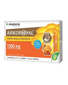 Arkoroyal Pappa Reale Integratore Senza Zucchero 1500 mg 10 Flaconcini