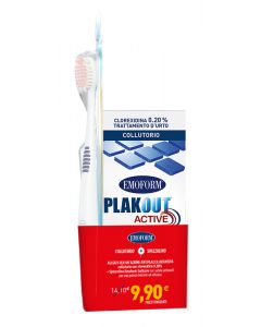 Emoform Plak Out Active Promo 1 Collutorio 0,20% Clorexidina 200 Ml + 1 Spazzolino
