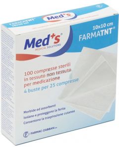Med's Compresse Di Garza Sterile TNT 10 x 10 cm 100 Pezzi