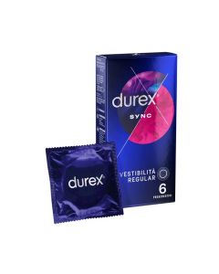 Durex Sync Preservativi Ritardanti e Stimolanti 6 Pezzi