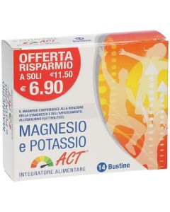Magnesio Potassio ACT Integratore 14 Bustine